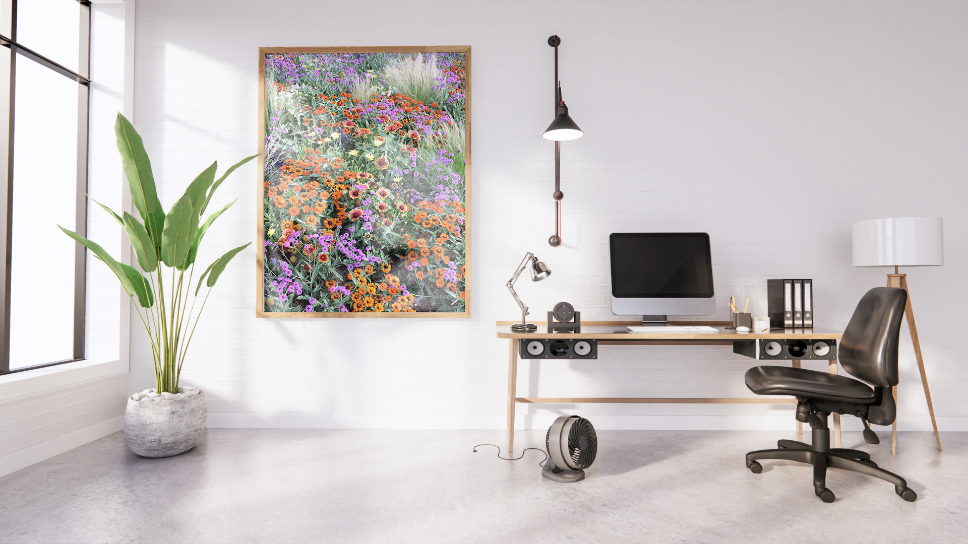 A Vibrant Flower Garden original abstract contextualised office art modern decor photo print by Blair Montague Drake